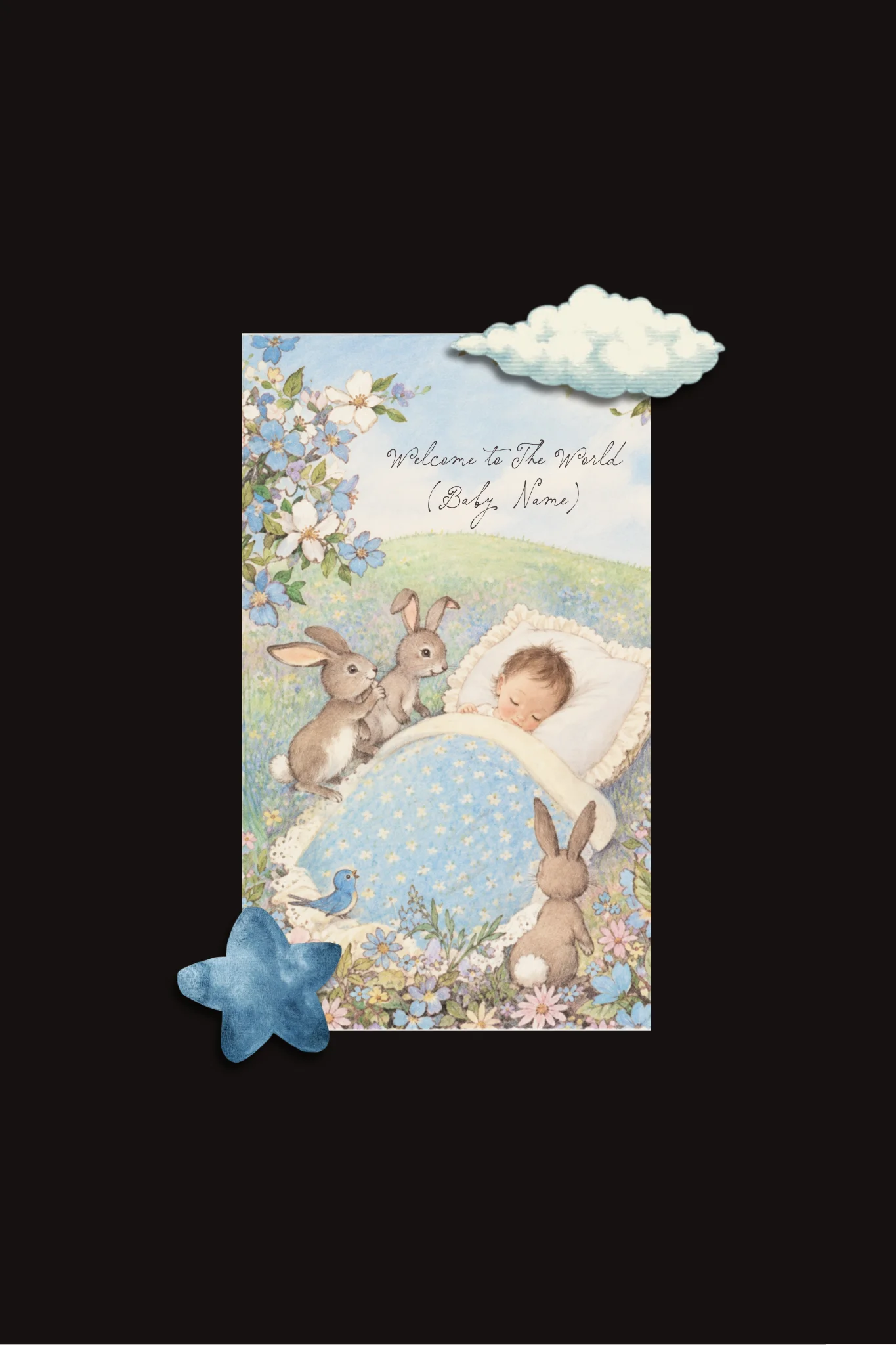 Vintage Baby Story Card